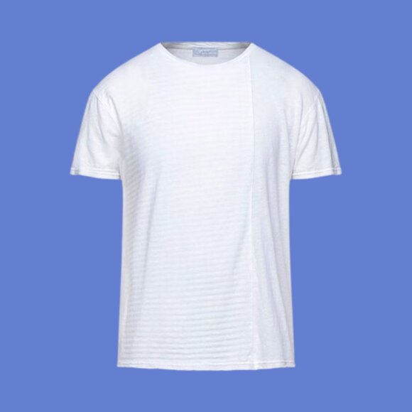 NWT Diktat White Stripe Panel T-Shirt - Picture 1 of 8